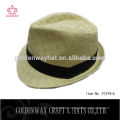 Günstige White Fedora Hut mit Black Band